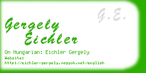 gergely eichler business card